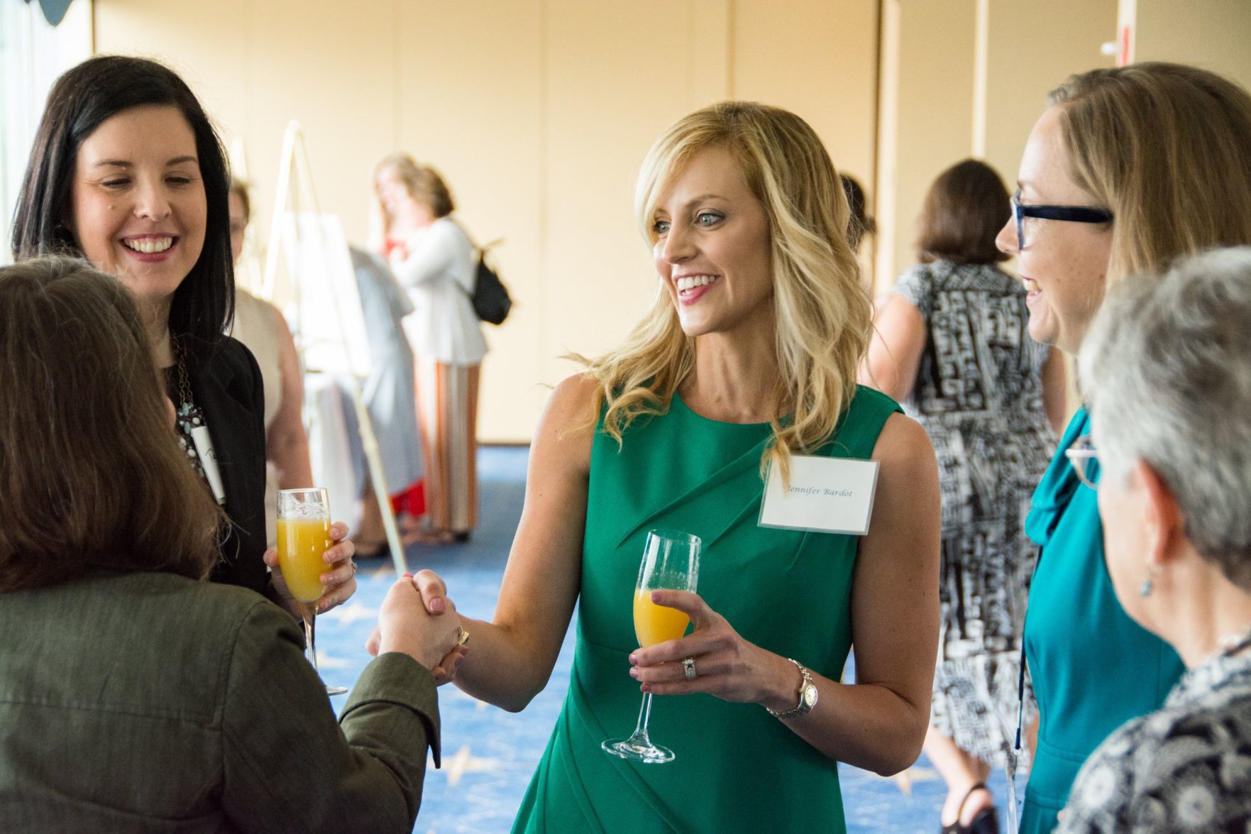 Guests chat before the luncheon